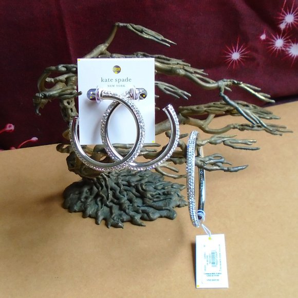 kate spade Jewelry - ♠️ Kate Spade ♠️️ "Razzle Dazzle" Bangle and Huggie Hoops Set